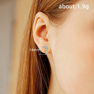 Cute Giraffe Stud Earrings Minimal Animal Design Fresh Style Women Fashion Jewelry Daily Wear Gift - Product Image 3
