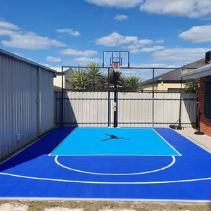 FUXUAN — carrelage de sol réglable en plastique, sol d'arrière-cour de basket-ball, 20x20 pieds