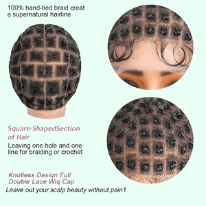<span class=keywords><strong>Peluca</strong></span> de <span class=keywords><strong>trenzas</strong></span> de ganchillo sin pegamento HD Full Lace <span class=keywords><strong>con</strong></span> encaje transparente para estilo negro, 125 secciones, ideal para el Día de la Madre - Product Image 4