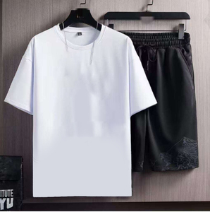 ชุดเสื้อยืดแขนสั้นพิมพ์ลายภูเขาหิมะสำหรับผู้ชาย สไตล์เ<span class=keywords><strong>ก</strong></span>าหลี ทรงเข้ารูป แบบสองชิ้น รับผลิตตามสั่ง - Product Image 4