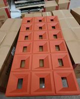 100% nouveaux matériaux populaires en mousse PU légère 18 grille écran Construction brique polyuréthane brique creuse intérieure et extérieure