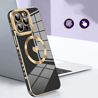 Funda Magnética Personalizada con Forma de Corazón para iPhone 17 16 15 Pro Max, Protección Completa de PC
