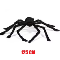 Grande araignée en peluche d'Halloween, décoration d'horreur pour fête, accessoire extérieur, araignée géante décorative 30-200cm, araignée noire pour farces