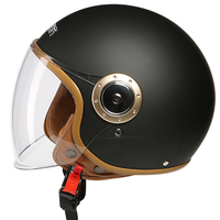 Cascos de Motocicleta Retro Unisex para Adultos, de Material ABS, Diseño Abierto, Clásicos, Vintage, Seguros para Todas las Estaciones, para Ciclismo