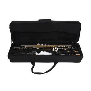 SLADE Saxophone Soprano Droit Professionnel Noir avec Clés Dorées - Product Image 2