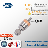 SHJH-LOK Raccords rapides forgés en acier inoxydable 316, embout mâle à raccordement rapide, haute pression, filetage NPT 1/2 po, longueur totale ASME DIN ASTM