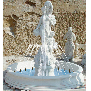 Grande marmo bianco Lady Angel Statue Stand Water fontain Outdoor - Product Image 1