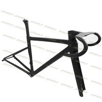 Promotion : Cadre de Vélo en Carbone 700c à Routage Interne Complet, Kit Cadre de Vélo de Route à Disque en Carbone OEM, Design Aéro, avec Cintre