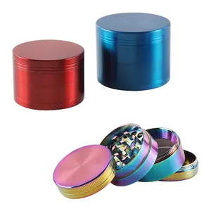 En gros En Métal En Alliage de Zinc Tabac Grinder 4 Couches Premium Personnalisé Sec Herb Grinder Pour Fumer Accessoires