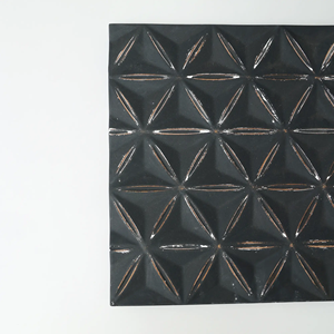 Black Square MDF Wall Decor 16x16 Elegant Home Accent - Product Image 2