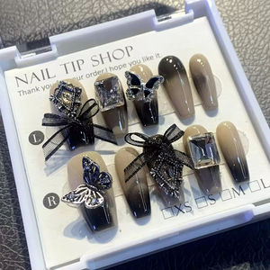 Uñas Postizas Hechas a Mano al por Mayor, Material ABS de Alta Calidad, Diseños Cuadrados y Almendrados, Surtidos Aleatoriamente, Precio de Fábrica - Product Image 4