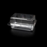 Boîtes d'emballage, emballage pour boulangerie, conteneur à charnières, boîte à gâteau en plastique, boîte à clapet transparente, boîte alimentaire transparente en PET