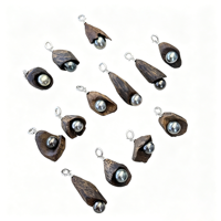 Ensemble de porte-parfum en bois d'agar naturel avec perles de Tahiti, arôme boisé authentique, grain naturel, fermoir multifonction en argent S925
