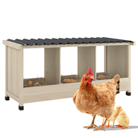 Poulailler pliable en bois léger et portable avec toit en bois pour poules, canards, volailles, cage à œufs pour la cour