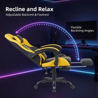 Chaise de jeu PC de haute qualité, pliable, ergonomique, en PVC, avec système de soutien lombaire, pour salle de jeux, joueurs PC