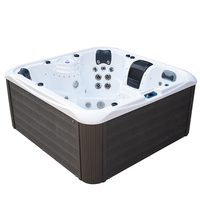 Baignoire Spa à Hydromassage Moderne en Acrylique Rectangulaire Autoportante avec Design Écologique