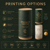 Emballage personnalisé en tube de papier kraft enroulé en spirale de qualité alimentaire pour café, thé, cacao, sucre, bonbons, gâteaux – OEM/ODM certifié