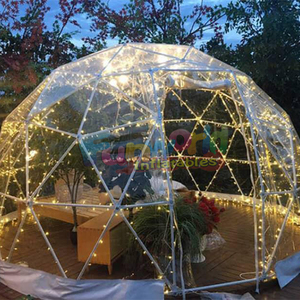 Tente dôme 3m 4m <span class=keywords><strong>5m</strong></span> 6m avec couverture en PVC blanc, porte et fenêtres pour jardin, tente à bulles gonflable pour publicité - Product Image 5