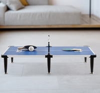 Jeu de table de ping-pong pliable de 40 pouces pour l'intérieur, sport pour enfants avec pagaies, tennis de table pliable