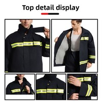 Tenue de pompier 100 % coton, résistante à la chaleur, vêtement de protection pour la lutte contre les incendies en zone forestière et les opérations de sauvetage d'urgence, style deux pièces