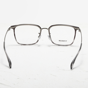 Titanium Rectangle Full Rim <b>Eyeglasses</b> Solid Color Unisex Anti-Uv Vision Correction <b>Frames</b> for Adults All Face Shapes - Product Image 3
