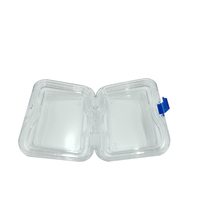 Boîtier à charnière en plastique HN-151 10x7.5x2.5cm Membrane et boîte d'emballage de rétention pour montre, bijoux, stockage et affichage de cosmétiques