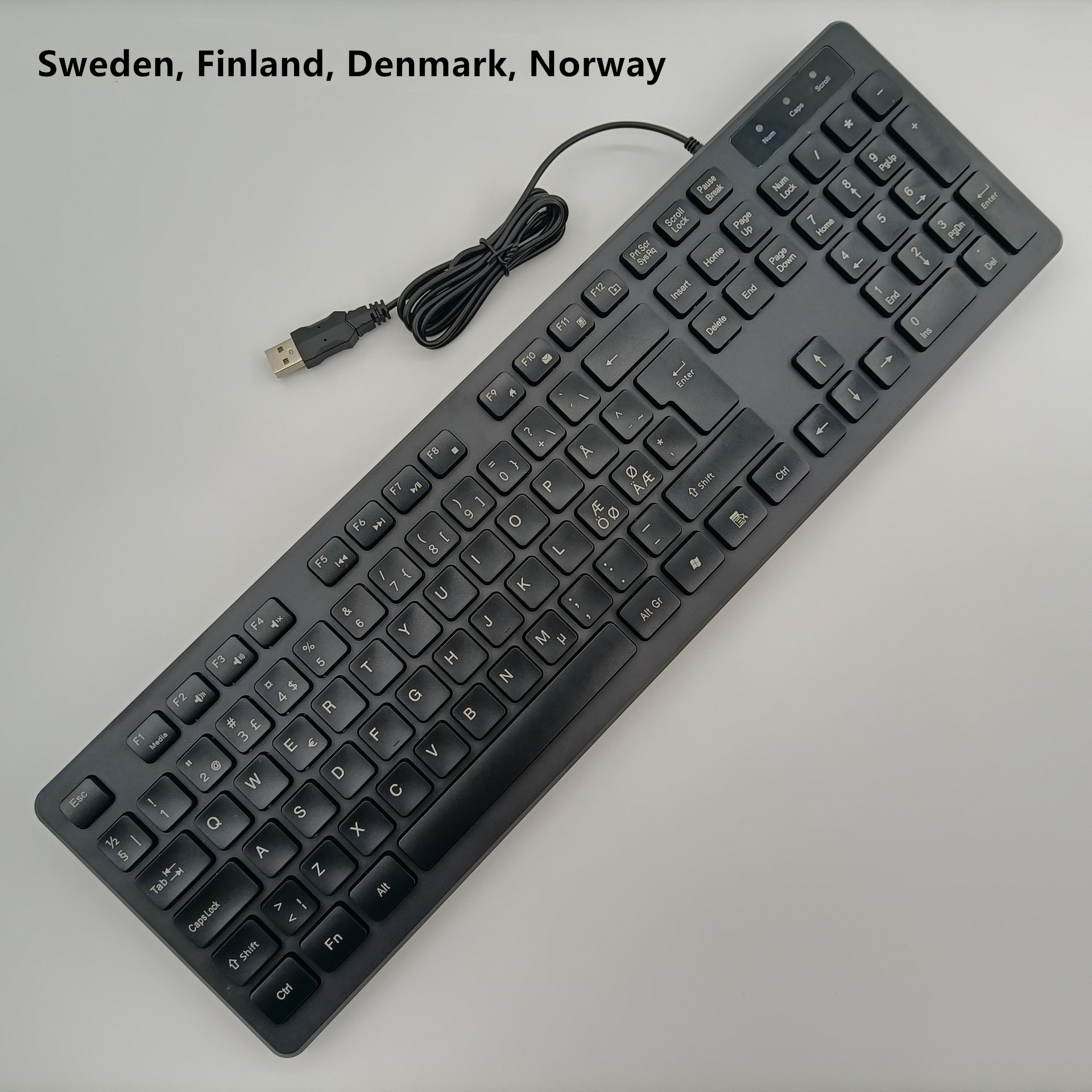 Suède, Finlande, Danemark, Norvège Noir