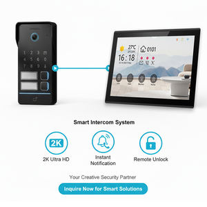 Interphone vidéo IP Hiwink HW-FV5207 2K avec reconnaissance faciale et palmaire, déverrouillage par mot de passe, carte IC, NFC, 2 boutons, IP65, PoE, pour villa - Product Image 3