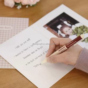 بطاقة شكر مخصصة يدوية الصنع قابلة للطي مع إطار صور 4×6 بوصة مع ختم ذهبي وقص ورقي - Product Image 2