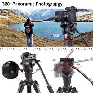 Trípode de aluminio profesional <span class=keywords><strong>Coman</strong></span> Video de 1,89 M resistente para cámara DSLR para estudio de M - Product Image 5