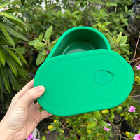 Boîte à repas en silicone ovale Bekal 400ml/900ml/1500ml/Boîte à repas pour bébé en silicone/Boîte à repas anti-fuite anti-casse