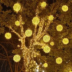 Kerstversiering 220V 24V 50Cm Outdoor Kerstboom Ballichten Groot Festival Led Lichtslingers Buiten Kerstbal Verlichting