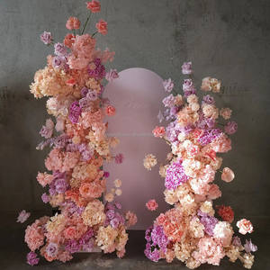 ซุ้มอะคริลิคตกแต่งงานแต่งงานพร้อมฉากหลังดอกไม้ - Product Image 1