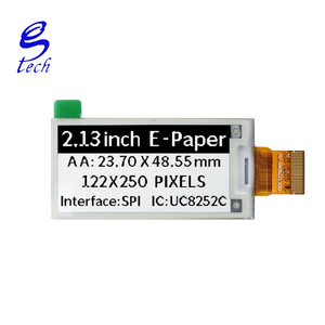 Pantalla EPD de papel electrónico de 2.13 pulgadas, bajo consumo, blanco y negro, chip controlador UC8252, puerto serie SPI, etiqueta electrónica, resolución 122*250 - Product Image 1