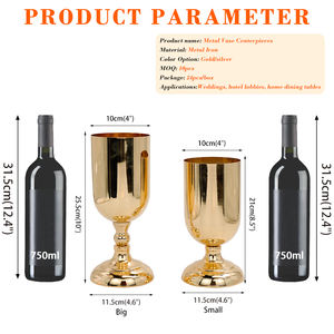 Decoración Elegante para Mesas <span class=keywords><strong>de</strong></span> Banquetes y Eventos, Florero Alto <span class=keywords><strong>de</strong></span> Metal Dorado, Centro <span class=keywords><strong>de</strong></span> Mesa para Bodas - Product Image 3