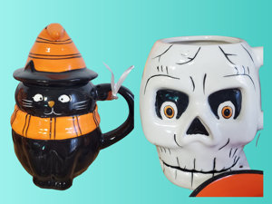 Tazas de cerámica divertidas hechas a mano personalizadas <span class=keywords><strong>para</strong></span> <span class=keywords><strong>Halloween</strong></span> al por mayor, taza de fantasma con cabeza de calabaza con bandeja <span class=keywords><strong>para</strong></span> bebidas de <span class=keywords><strong>Halloween</strong></span> - Product Image 2