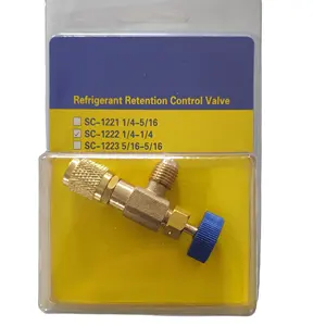 Hongsen 1/4-1/4 refrigerant retention charging control valve HS-1222 for R22/R404a/R407c