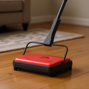 Barredora manual para alfombras con capacidad de 300 ml, roja y negra, para pisos de madera y alfombras del hogar. - Product Image 2