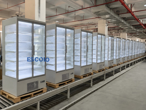 Enfriador de Exhibición Moderno de Una Sola Temperatura, de 2 Puertas, Abierto, de Acero, Integrado, con Ventilador, 5 Niveles, Iluminación LED, Control Digital - Product Image 4