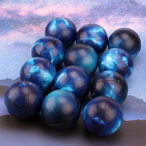 Pelotas Antiestrés de Espuma con Forma de Planeta de la Galaxia de 6.3 cm, Juguetes de Pelota Antiestrés de Baloncesto y Fútbol para Niños, Recuerdos de Fiesta Temática Espacial - Product Image 2