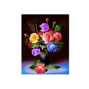 Peinture au diamant 5D moderne, fleurs, peinture au diamant en cristal, peinture au diamant en porcelaine - Product Image 5