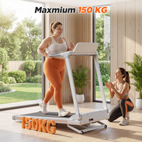Caminadora Ergonómica para las Articulaciones, con Banda de 5 Capas de Absorción de Impactos, Motor Silencioso de 2.5HP, Inclinación Automática, Blanca, Máquina de Ejercicio para el Hogar
