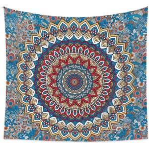 Tapiz de Mandala verde para colgar en la pared, arte de pared bohemio psicodélico Vintage, decoración Hippie india, tapices en stock - Product Image 3