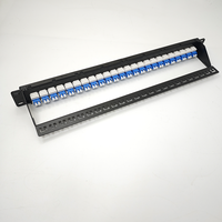 Panneau de brassage fibre optique 1U à cadre ouvert 19 pouces, 24 ports, avec gestion de câbles arrière, pour montage en rack