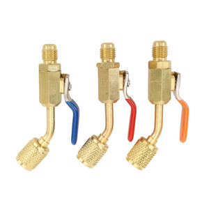 Robinet (taper) Pour Bouteille De Gaz Réfrigérant - Compatible R134a, R22, R410a, Etc. - En Laiton, Avec Valve Anti-fuite - Pour Climatisation Auto/maison - 7