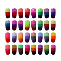 Poudre thermochromique à trois étapes, réglable dans la plage 5-75 °C, réversible, résistante à la chaleur jusqu’à 220 °C