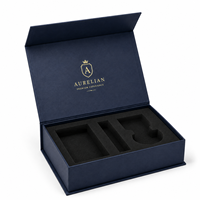 Caja de Regalo Magnética de Lujo Personalizada con Inserto de Espuma, Empaque de Cartón Rígido con Logotipo en Lámina Dorada