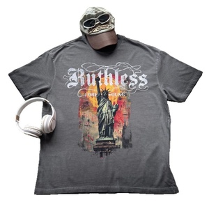 T-shirt Homme Tendance Style Hip Hop Vintage Délavé 100% Coton Coupe Droite Streetwear Imprimé Graphique Respirant Anti-Boulochage Manches Courtes - Product Image 3