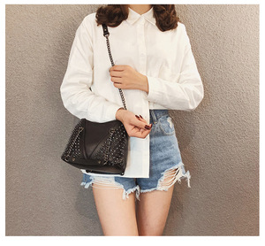 Internet-Famous <b>Small</b> Women's New Ins Handheld Shoulder Crossbody <b>Bag</b> Personalized Rivet Single Shoulder <b>Bags</b> Ladies Tanjing - Product Image 6