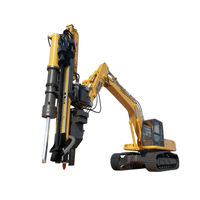 Machine de forage et de fendage de roche hydraulique montée sur excavatrice pour l'extraction de roche dure sans dynamitage dans les carrières